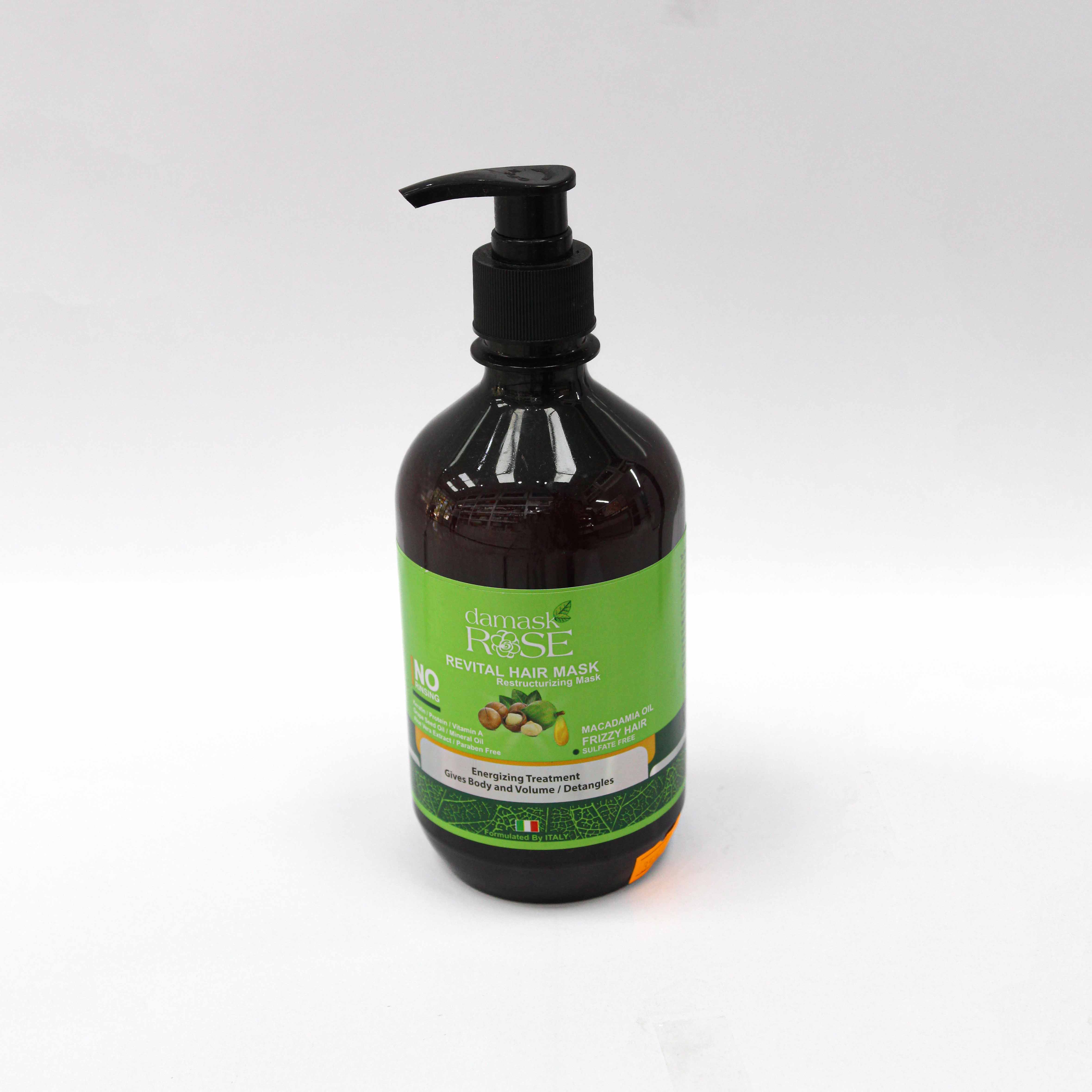 ماسک مو بدون نیاز به آبکشی ( خارج حمام ) داماسک رُز مدل ماکادمیا حجم 500 میلی لیتر